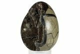 Septarian Dragon Egg Geode - Sparkly Black Crystals #329496-1